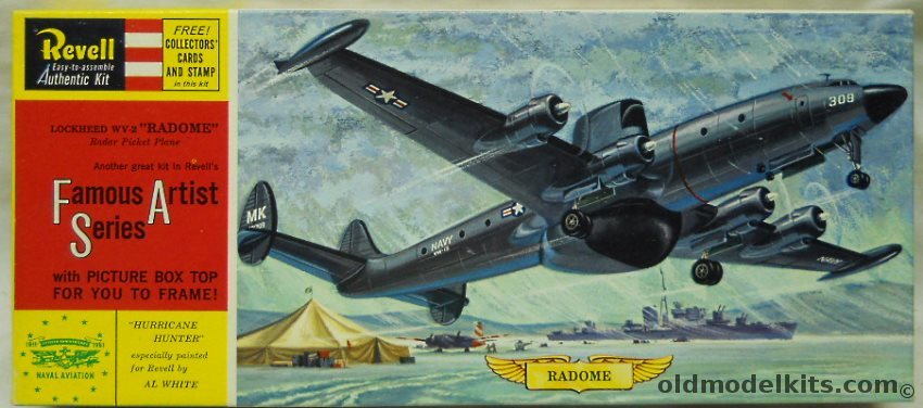 Revell 1/128 Lockheed WV-2 Radome Early Warning Aircraft - Famous ARTIST Series With Trading Stamp, H174-98 plastic model kit